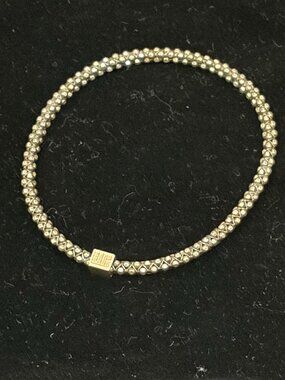 Mignon Faget/John Humphries Halo Bangle, Faceted, Sterling Silver, Size M